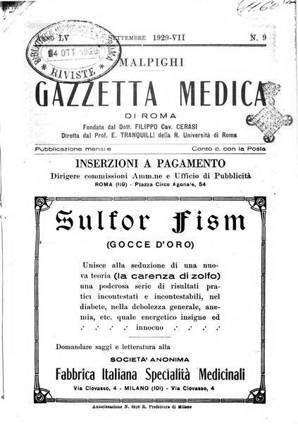 Gazzetta medica Malpighi