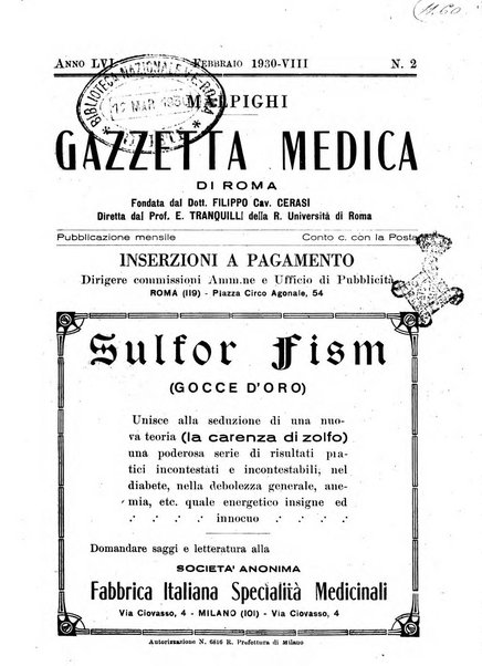 Gazzetta medica Malpighi