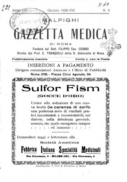 Gazzetta medica Malpighi