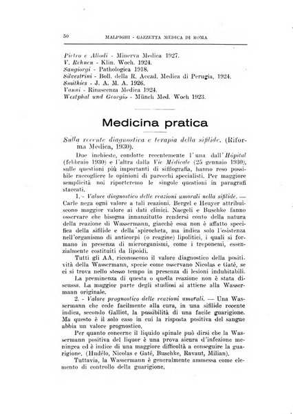 Gazzetta medica Malpighi