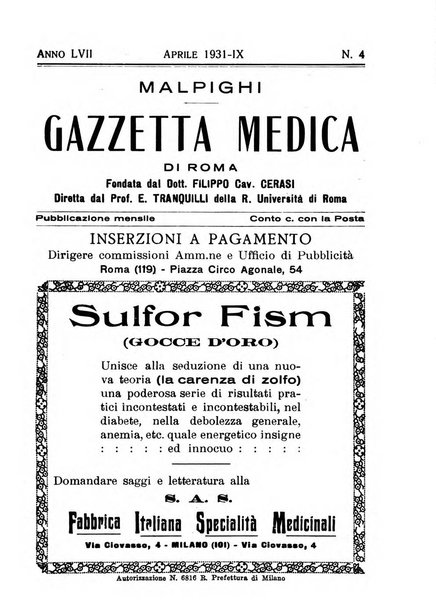 Gazzetta medica Malpighi