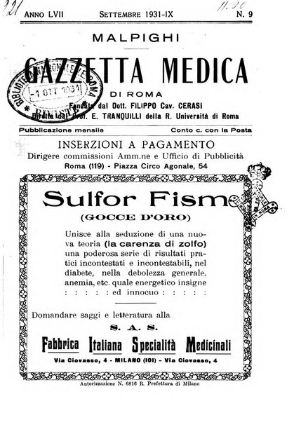 Gazzetta medica Malpighi