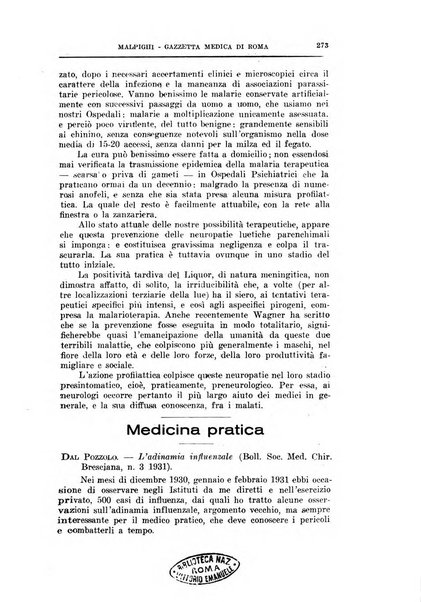 Gazzetta medica Malpighi