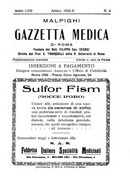 Gazzetta medica Malpighi