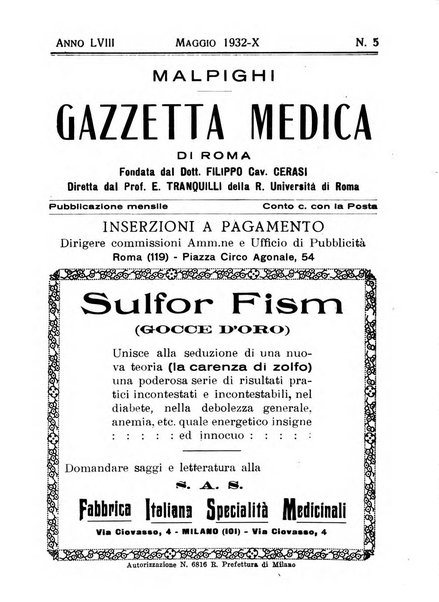 Gazzetta medica Malpighi