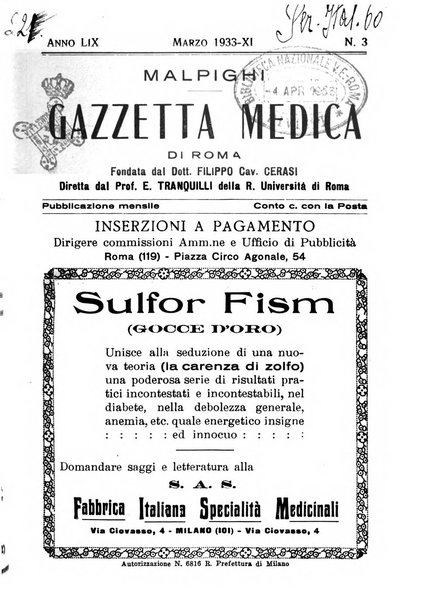 Gazzetta medica Malpighi