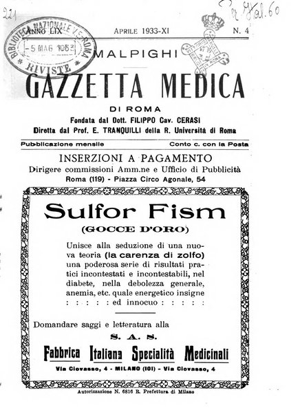 Gazzetta medica Malpighi