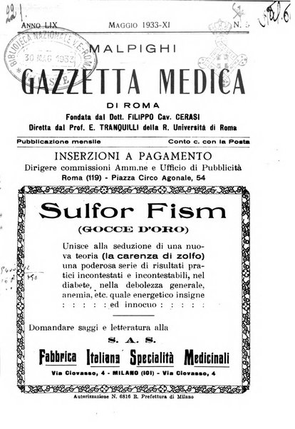 Gazzetta medica Malpighi