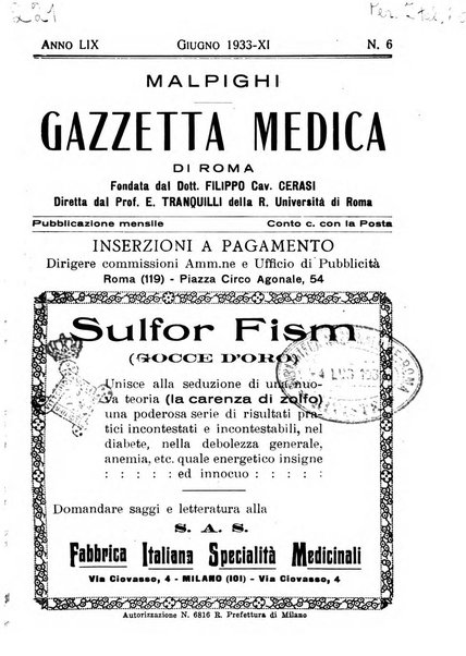 Gazzetta medica Malpighi