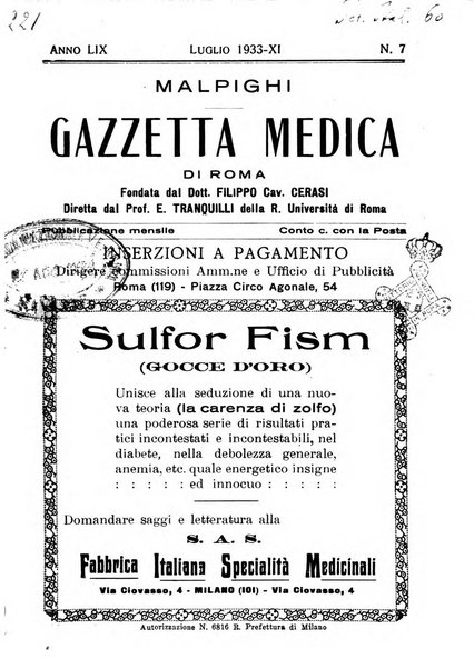 Gazzetta medica Malpighi