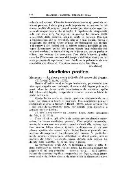 Gazzetta medica Malpighi