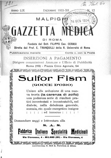 Gazzetta medica Malpighi