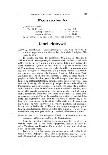 Gazzetta medica Malpighi