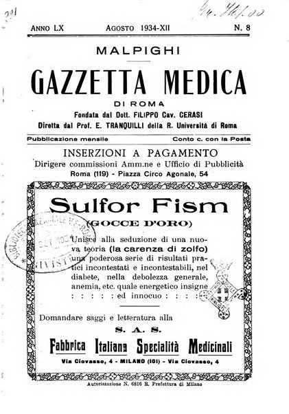 Gazzetta medica Malpighi