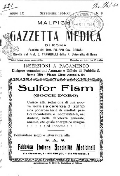 Gazzetta medica Malpighi