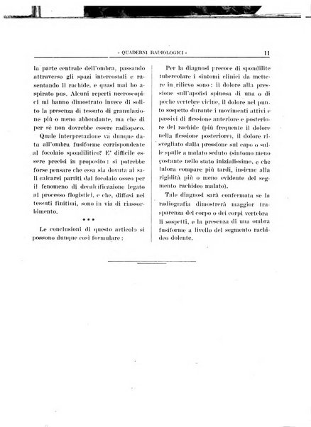 Quaderni radiologici rivista bimestrale di radiologia pratica