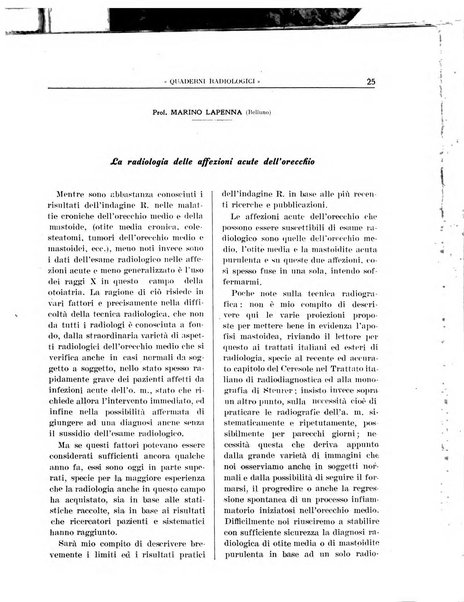 Quaderni radiologici rivista bimestrale di radiologia pratica