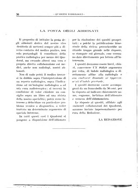 Quaderni radiologici rivista bimestrale di radiologia pratica