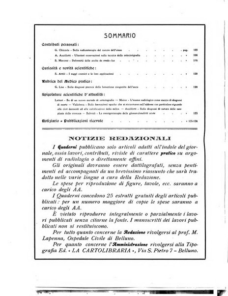 Quaderni radiologici rivista bimestrale di radiologia pratica