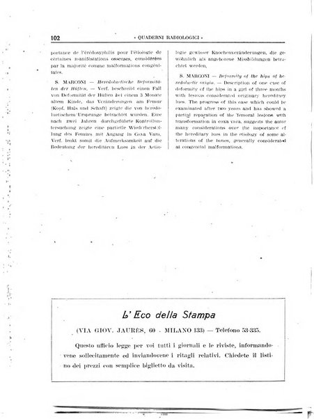 Quaderni radiologici rivista bimestrale di radiologia pratica