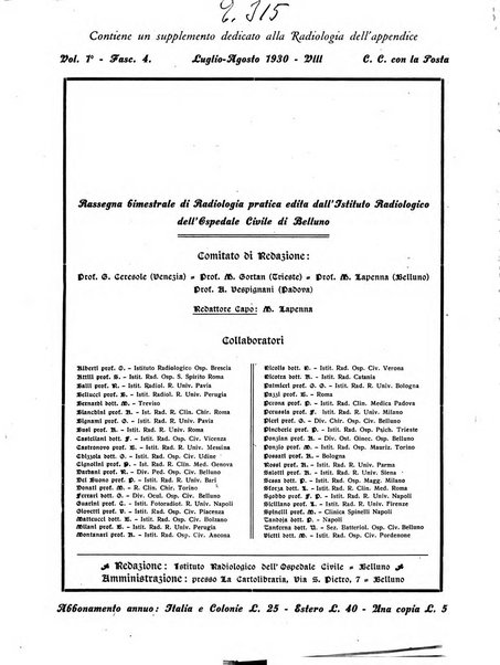 Quaderni radiologici rivista bimestrale di radiologia pratica