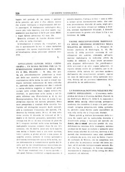 Quaderni radiologici rivista bimestrale di radiologia pratica