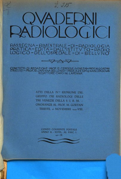 Quaderni radiologici rivista bimestrale di radiologia pratica