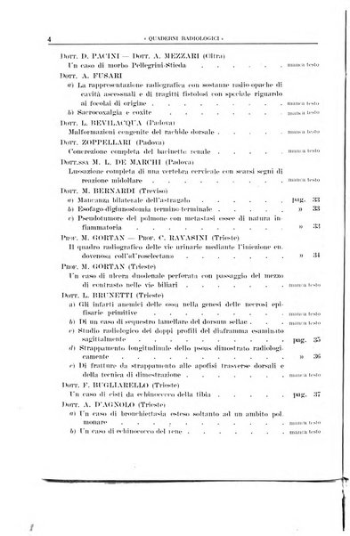 Quaderni radiologici rivista bimestrale di radiologia pratica