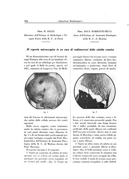 Quaderni radiologici rivista bimestrale di radiologia pratica