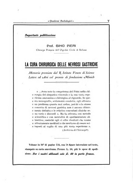 Quaderni radiologici rivista bimestrale di radiologia pratica