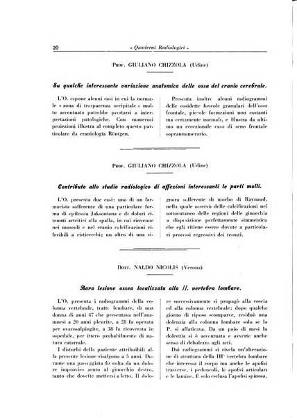 Quaderni radiologici rivista bimestrale di radiologia pratica