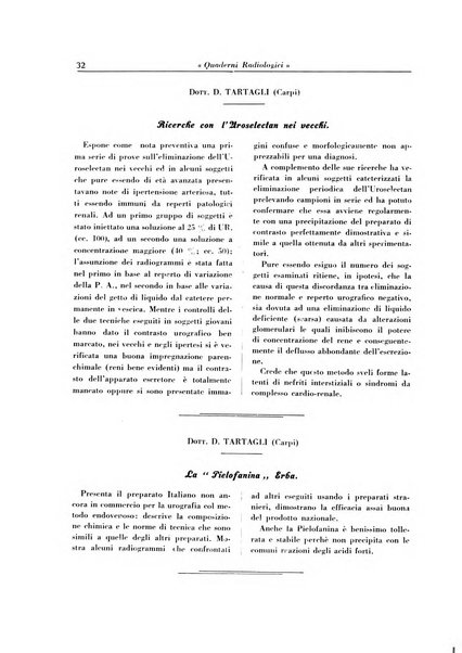 Quaderni radiologici rivista bimestrale di radiologia pratica