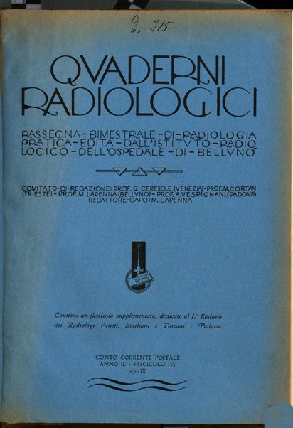 Quaderni radiologici rivista bimestrale di radiologia pratica