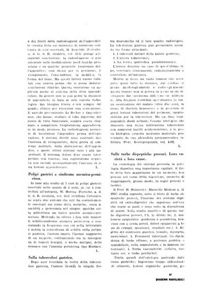 Quaderni radiologici rivista bimestrale di radiologia pratica