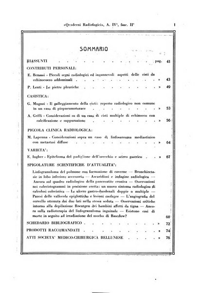 Quaderni radiologici rivista bimestrale di radiologia pratica