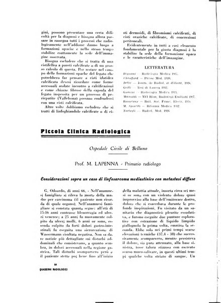 Quaderni radiologici rivista bimestrale di radiologia pratica