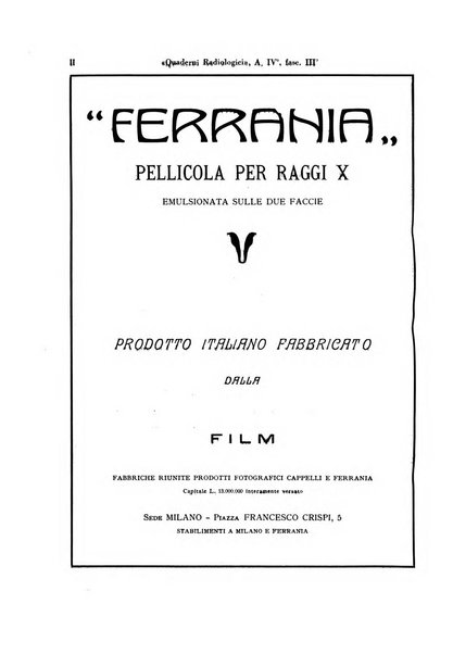 Quaderni radiologici rivista bimestrale di radiologia pratica