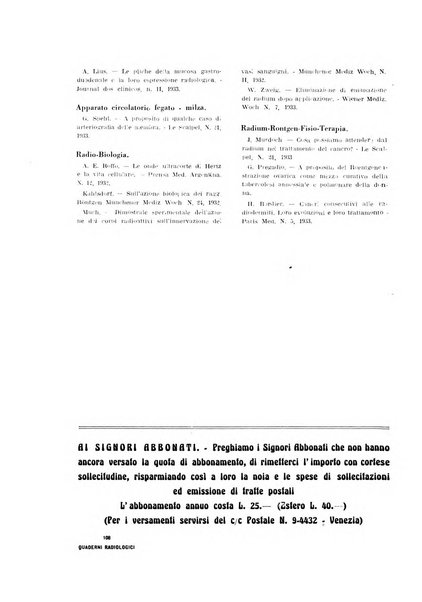 Quaderni radiologici rivista bimestrale di radiologia pratica