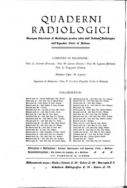 Quaderni radiologici rivista bimestrale di radiologia pratica