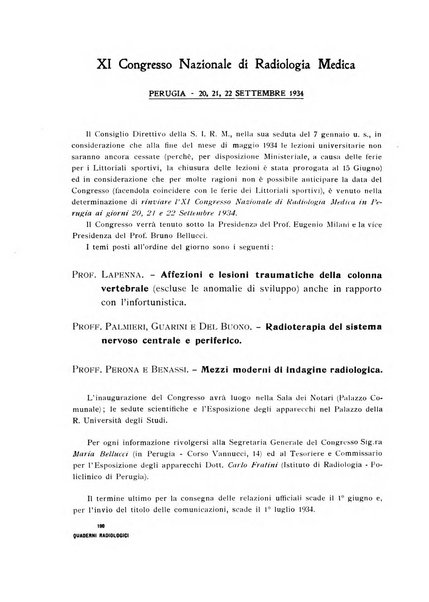 Quaderni radiologici rivista bimestrale di radiologia pratica