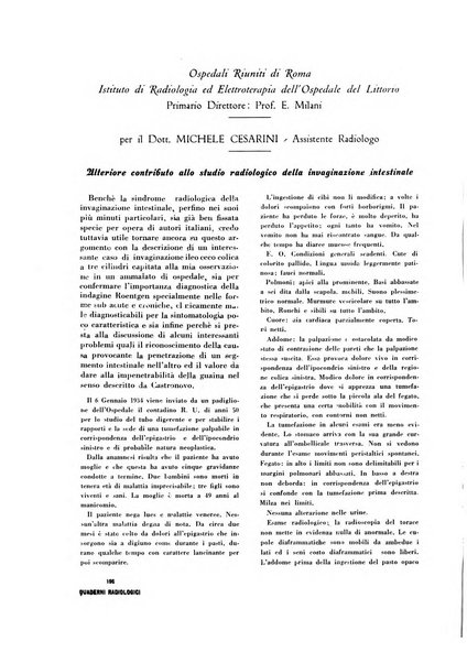 Quaderni radiologici rivista bimestrale di radiologia pratica