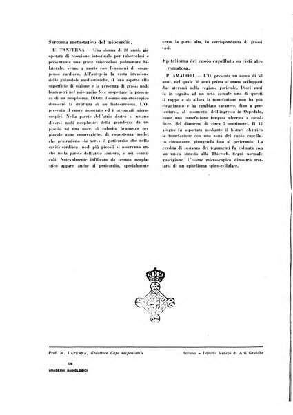 Quaderni radiologici rivista bimestrale di radiologia pratica