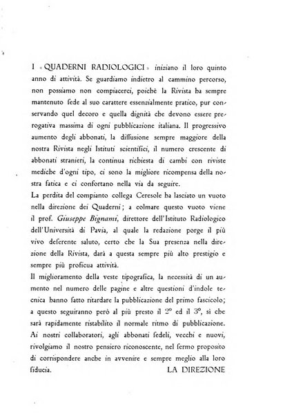 Quaderni radiologici rivista bimestrale di radiologia pratica