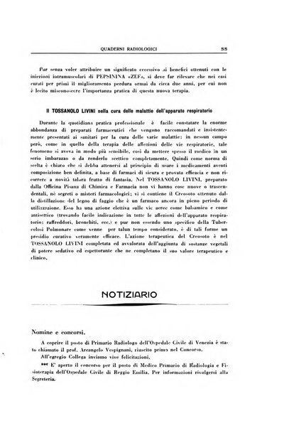 Quaderni radiologici rivista bimestrale di radiologia pratica