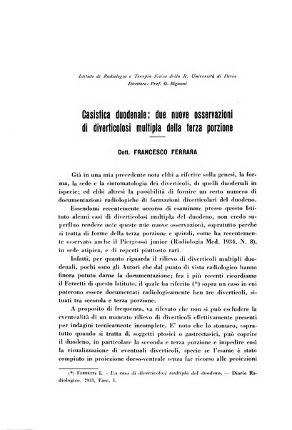 Quaderni radiologici rivista bimestrale di radiologia pratica