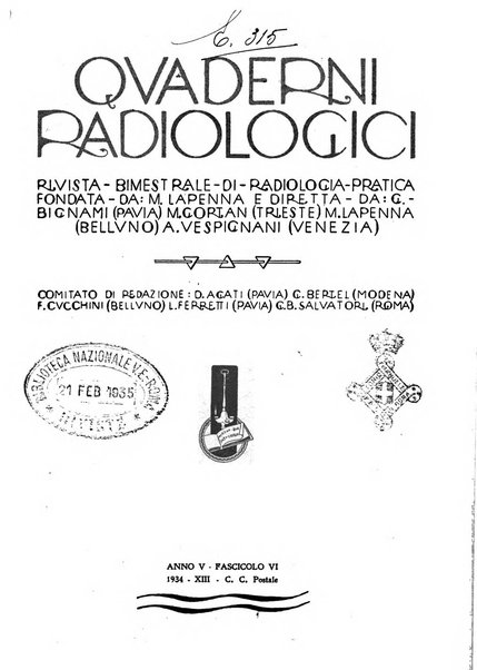 Quaderni radiologici rivista bimestrale di radiologia pratica