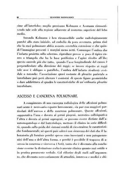 Quaderni radiologici rivista bimestrale di radiologia pratica