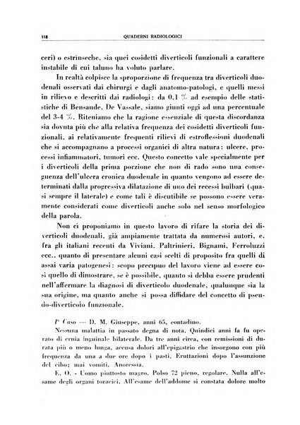 Quaderni radiologici rivista bimestrale di radiologia pratica