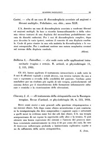 Quaderni radiologici rivista bimestrale di radiologia pratica