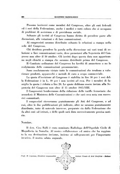 Quaderni radiologici rivista bimestrale di radiologia pratica